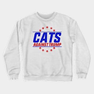 Cats Against Trump 2024 Crewneck Sweatshirt